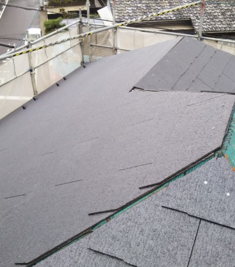 名古屋市緑区にて新築屋根のカラーベスト施工