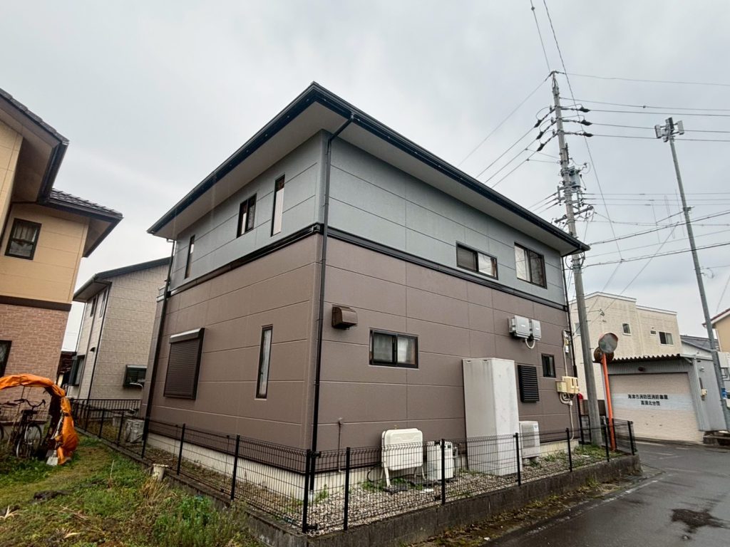 海津市で外壁 塗装後の様子